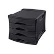 Esselte Vivida - Module de classement 4 tiroirs - noir