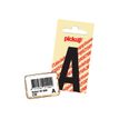 Pickup - Étiquette autocollante - 90 mm - Chiffre 1 - rouge brillant