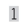 Pickup Déco Mila - Étiquette autocollante 60 mm - Chiffre 1 - noir