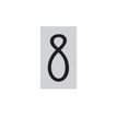 Pickup Déco Mila - Étiquette autocollante 60 mm - Chiffre 8 - noir