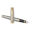 Parker IM - Stylo plume métal brossé - pointe fine