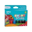8410782142270-APLI kids COLOR Sticks - 6 tubes de gouache - tempéra - noir, rouge, bleu, jaune, marron, -P_79413780_1-0