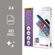 0043859521821-Fellowes - 100 pochettes de plastification A4 (216 x 303 mm) - 80 microns - brillantes pré-perforées--1