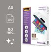 0077511530234-Fellowes - 100 pochettes de plastification A3 (303 x 426 mm) - 80 microns - brillantes dos adhésif--1