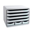 Exacompta Store-Box - Module de classement à l'italienne 7 tiroirs - gris