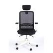 3760185028653-Fauteuil de bureau SCOTT - accoudoirs réglables - appuie-tête réglable - noir base blanc-P_79417782_3-2