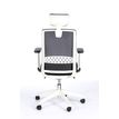 3760185028653-Fauteuil de bureau SCOTT - accoudoirs réglables - appuie-tête réglable - noir base blanc-P_79417782_5-4