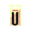 PICKUP LETTERING MONO Nobel - Etiqueta autoadhesiva - preimpreso: U - negro mate
