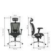 3397704812969-Fauteuil de bureau UPSILON - accoudoirs réglables - appuie-tête réglable - noir-P_79419621_7-5