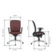 3397704813010-Fauteuil de bureau AXIOME - accoudoirs réglables - Noir et rouge-P_79419624_8-7