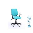 3760185028233-Fauteuil de bureau NEWTON - accoudoirs fixes - Turquoise-P_79419680_1-0