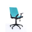 3760185028233-Fauteuil de bureau NEWTON - accoudoirs fixes - Turquoise-P_79419680_4-3
