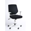 3760185028295-Fauteuil de bureau NEWTON - accoudoirs fixes - Noir, base blanche-P_79419681_2-1
