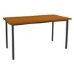 3253310154681-Table de réunion Rectangulaire - 140 x 70 cm - Pieds anthracite - imitation merisier-P_79419836_1-0
