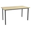 3253310154766-Table de réunion Rectangulaire - 160 x 80 cm - Pieds carrés anthracite - imitation érabl-P_79419844_1-0
