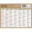 3592930026580-Calendrier bancaire année civile BOUCHUT "Natura Micro" 13,5 x 17,5 cm coloris beige--1