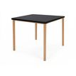 3700339881352-Table collectivité - plateau noir - pied bois--0