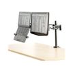 0043859629718-Fellowes Professional Series Depth Adjustable Dual Monitor Arm - Kit de montaje - brazo ajustable - para 2 monitores - hierro - n-P_79421547_3-4