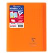 3037929514094-Clairefontaine Koverbook - Cahier polypro 17 x 22 cm - 96 pages - grands carreaux (Seyes) - orange--0