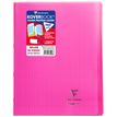 3037929814088-Clairefontaine Koverbook - Cahier polypro 24 x 32 cm - 96 pages - grands carreaux (Seyes) - rose--0