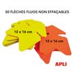 3270241004052-Apli Agipa - 50 flèches fluo - jaune/orange - 12 x 16 cm--1