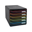 9002493424241-Exacompta BIG-BOX PLUS IDERAMA A+ - Armario de cajones - 5 cajones - negro, arlequín-P_79425574_2-2