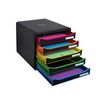 9002493424241-Exacompta BIG-BOX PLUS IDERAMA A+ - Armario de cajones - 5 cajones - negro, arlequín-P_79425574_3-3