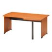 Bureau compact à droite JAZZ+ - 180 cm - Pieds panneaux - Aulne