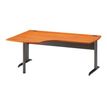 Bureau compact à gauche JAZZ+ - 180 cm - Pieds métal - Aulne