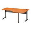 Bureau compact à droite JAZZ+ - 180 cm - Pieds métal - Aulne