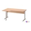 3483600784674-Bureau compact à gauche JAZZ+ - 160 cm - Pieds métal - Hêtre-P_79426265_1-0