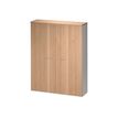3483600784834-Armoire haute JAZZ+ - L158 x H211 x P48 - 4 portes pliantes - 10 étagères - Hêtre ambré-P_79426281_1-0