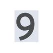 Pickup Home 3D Rio - Étiquette autocollante 100 mm - Chiffre 9 - gris