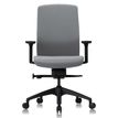 3700339882540-Fauteuil de bureau - CHARLIE - coque noire et tissu gris - accoudoirs réglables-P_79428544_1-0