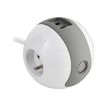 3760110681212-WATT & CO WATTBALL - Multiprise 3 prises - 2 prises 16A + 1 prise 6A + 2 USB - blanc/gris -P_79428845_4-2