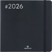 3664447205977-Flex - Agenda 1 semaine sur 2 pages - 16 x 16 cm - noir - Oberthur--0
