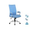 3760185029292-Fauteuil de bureau BRISTOL - accoudoirs fixes  - Bleu-P_79429685_1-0