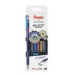 3474376024705-Pentel Hybrid Dual Metal - Pack de 6 rollers - 1 mm - argent--0