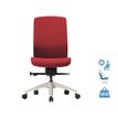 3700339882724-Fauteuil de bureau - CHARLIE - coque blanche et tissu rouge - Accoudoirs en option-P_79431020_1-0
