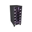 3219090959571-Module de rangement à roulettes 6 tiroirs - anthracite/prune-P_79431124_1-0