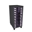 3219090959977-Module de rangement à roulettes 12 tiroirs - anthracite/prune-P_79431127_1-0