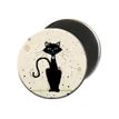 3700572713229-Kiub Bug Art - Magnet rond en verre - Chat assis-P_79431356_1-0
