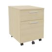 3253310146105-Caisson mobile EXPRIM/LOFTER/LEVEL - L43 x H56 x P60 cm - 2 tiroirs dont 1 DS - Imitation Erable--0