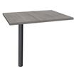 3253310161863-Extension IDRA/DUAL sur pied tube - 80 x 60 cm - Pied anthracite - plateau imitation Chêne-P_79432200_1-0
