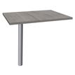 3253310161870-Extension IDRA/DUAL sur pied tube - 80 x 60 cm - Pied alu - plateau imitation Chêne gris-P_79432201_1-0