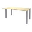 Bureau Vague EXPRIM - L140 cm - Retour gauche - Plateau imitation Erable - Pieds alu