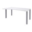 Bureau Vague EXPRIM - L140 cm - Retour gauche - Plateau Blanc perle - Pieds alu
