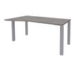 Bureau Vague EXPRIM - L140 cm - Retour gauche - Plateau imitation Chêne gris - Pieds alu