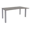 Bureau Vague EXPRIM - L160 cm - Retour droite - Plateau imitation Chêne gris - Pieds alu