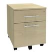 3253310160859-Caisson mobile LEVEL/STEELY/WOODY- L43 x H56 x P60 cm - 2 tiroirs dont 1 DS - Imitation Era-P_79432463_1-0
